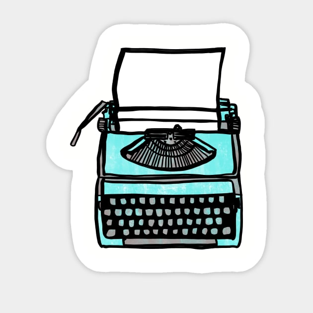 Vintage Typewriter: Old Fashioned Retro Hipster T-Shirt Sticker by Tessa McSorley